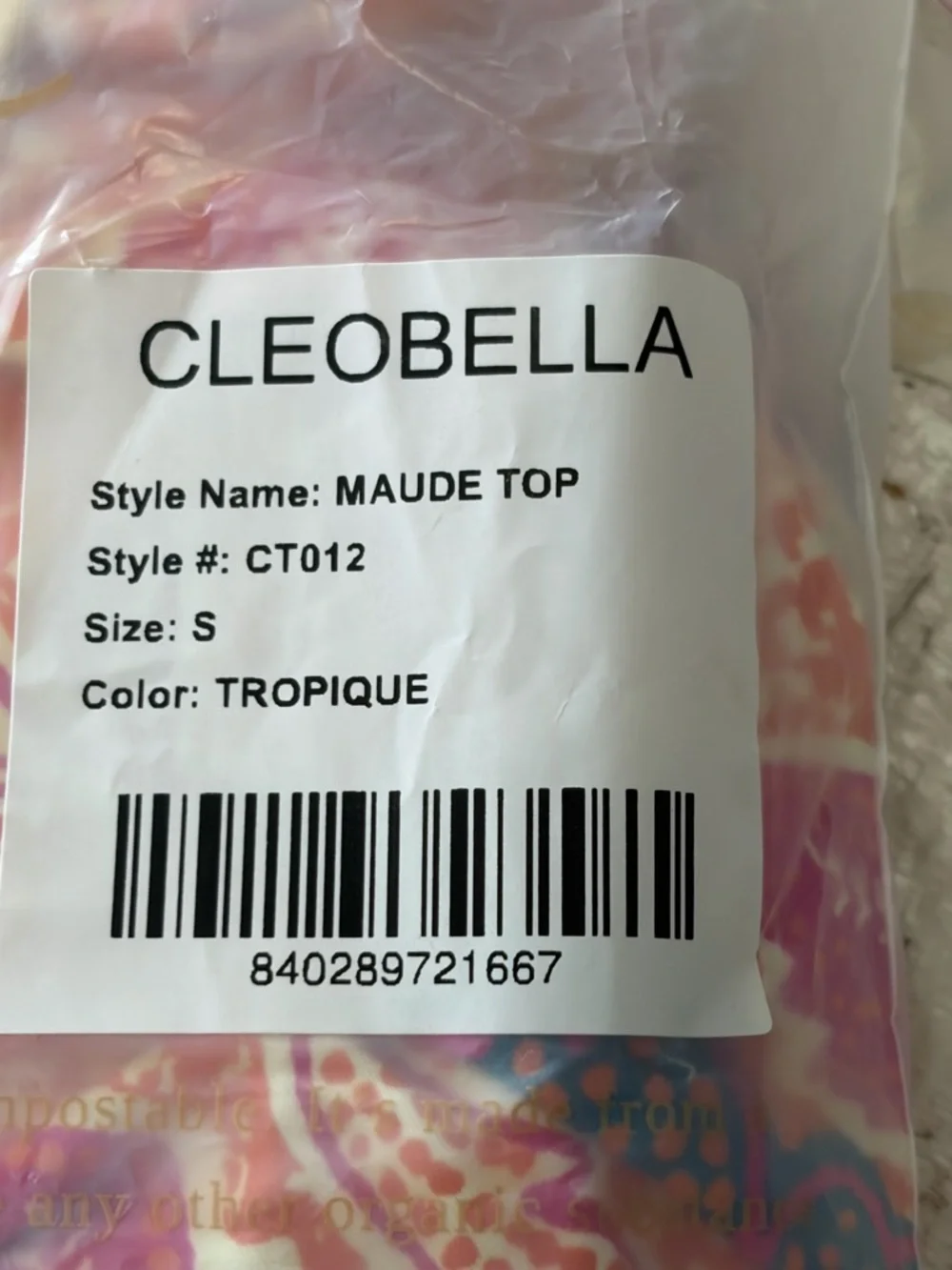 Cleobella Maude Bikini Top NWT size Small Floral Puff Sleeve Tie Front Festival